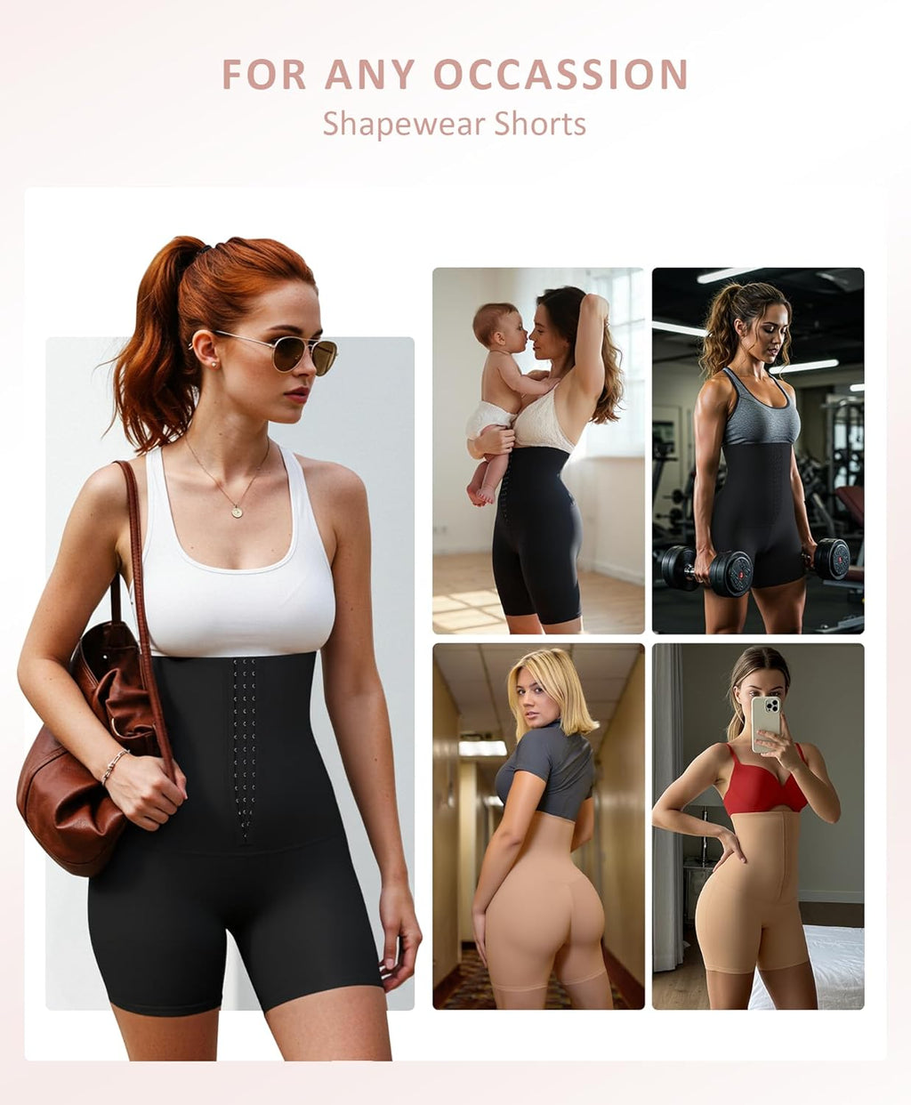 Elevate Your Silhouette with FeelinGirl High Waist Tummy Control Shapewear Shorts for Women - Perfect for Thigh Slimming and Waist Training