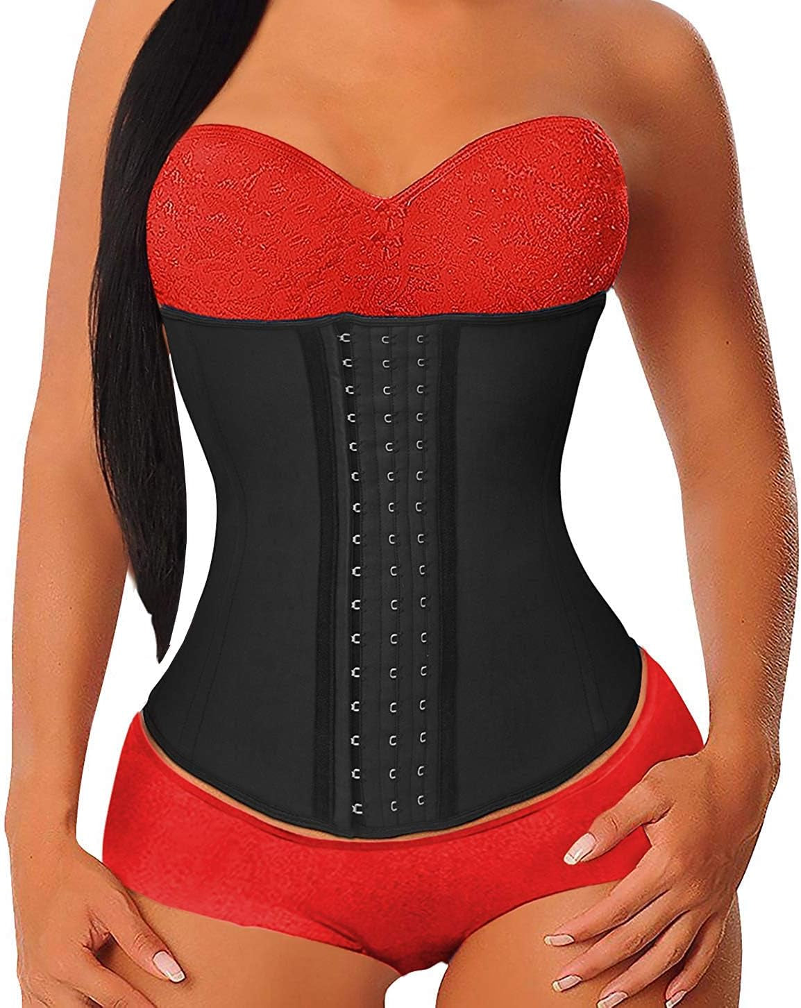 Transform Your Silhouette with YIANNA Women's Underbust Latex Sport Girdle Waist Trainer - Achieve the Hourglass Figure You Desire!