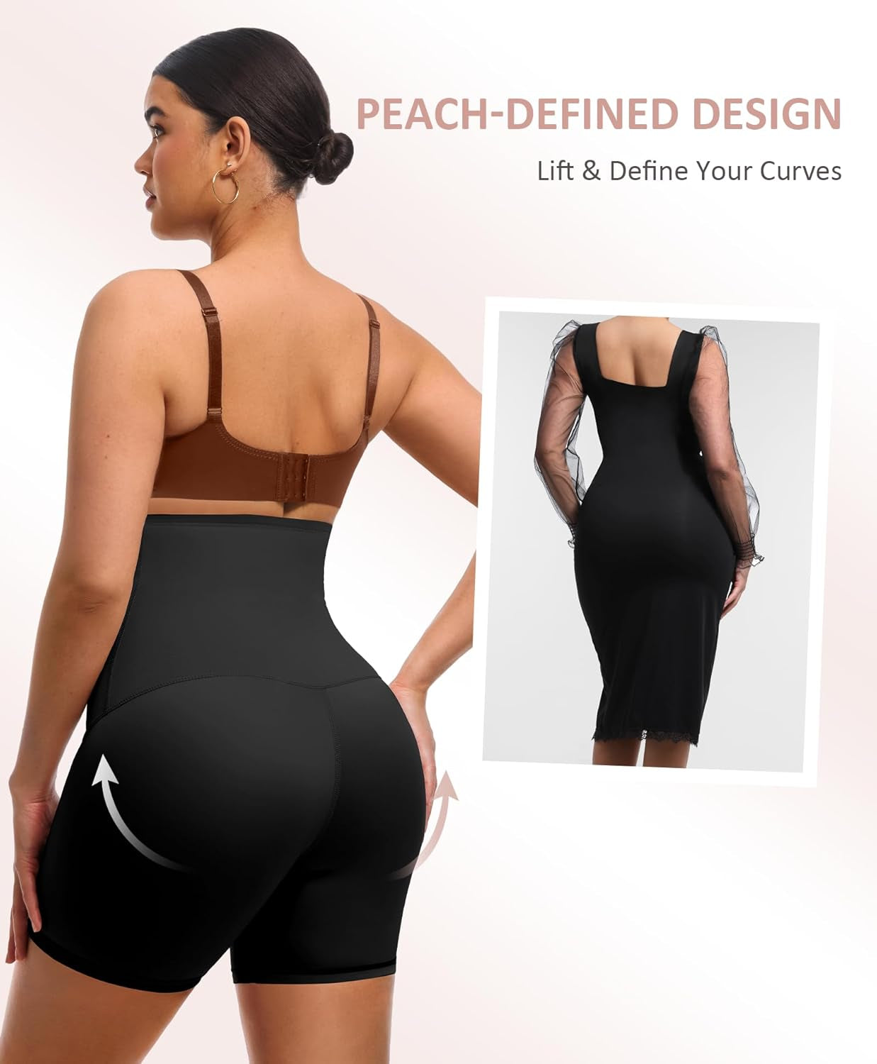 Elevate Your Silhouette with FeelinGirl High Waist Tummy Control Shapewear Shorts for Women - Perfect for Thigh Slimming and Waist Training