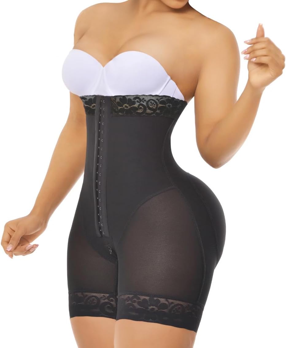 YIANNA Women's Tummy Control Strapless Shapewear - Colombian Body Shaper Shorts with Butt Lifter and Convenient Zipper Crotch for Effortless Style