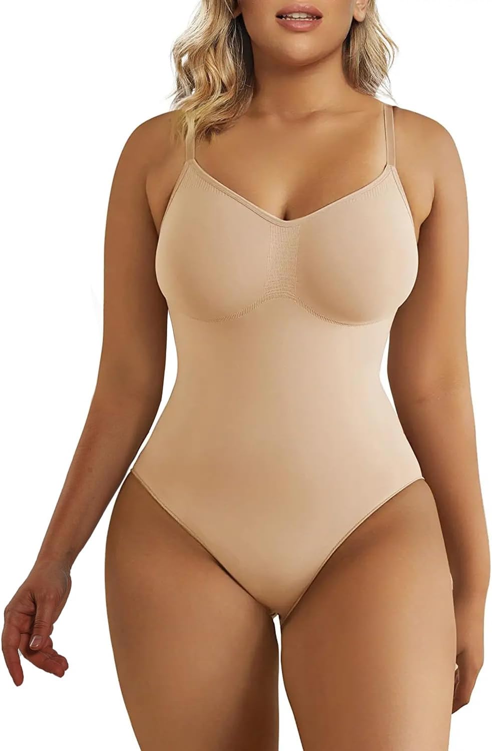 Elevate Your Silhouette with the SHAPERX Women's Seamless Tummy Control Bodysuit - Ultimate Comfort and Style