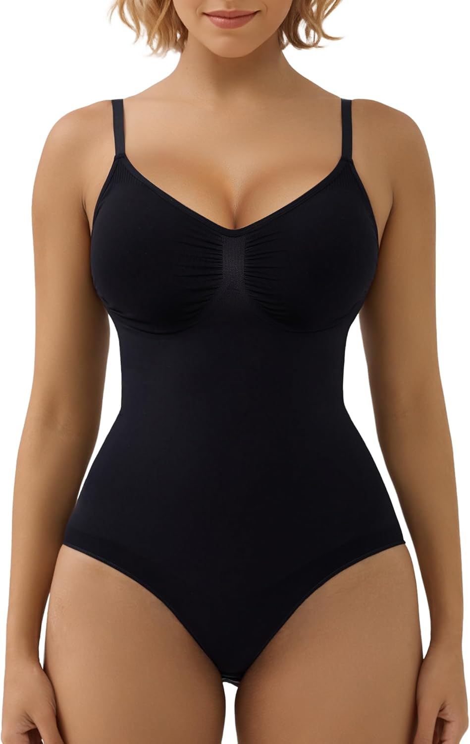 Elevate Your Silhouette with the SHAPERX Women's Seamless Tummy Control Bodysuit - Ultimate Comfort and Style
