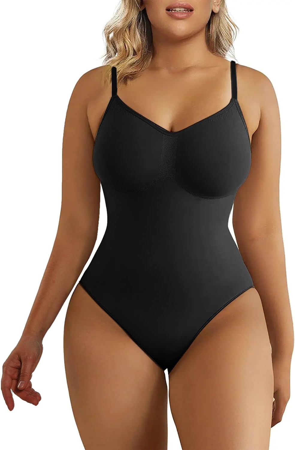 Elevate Your Silhouette with the SHAPERX Women's Seamless Tummy Control Bodysuit - Ultimate Comfort and Style