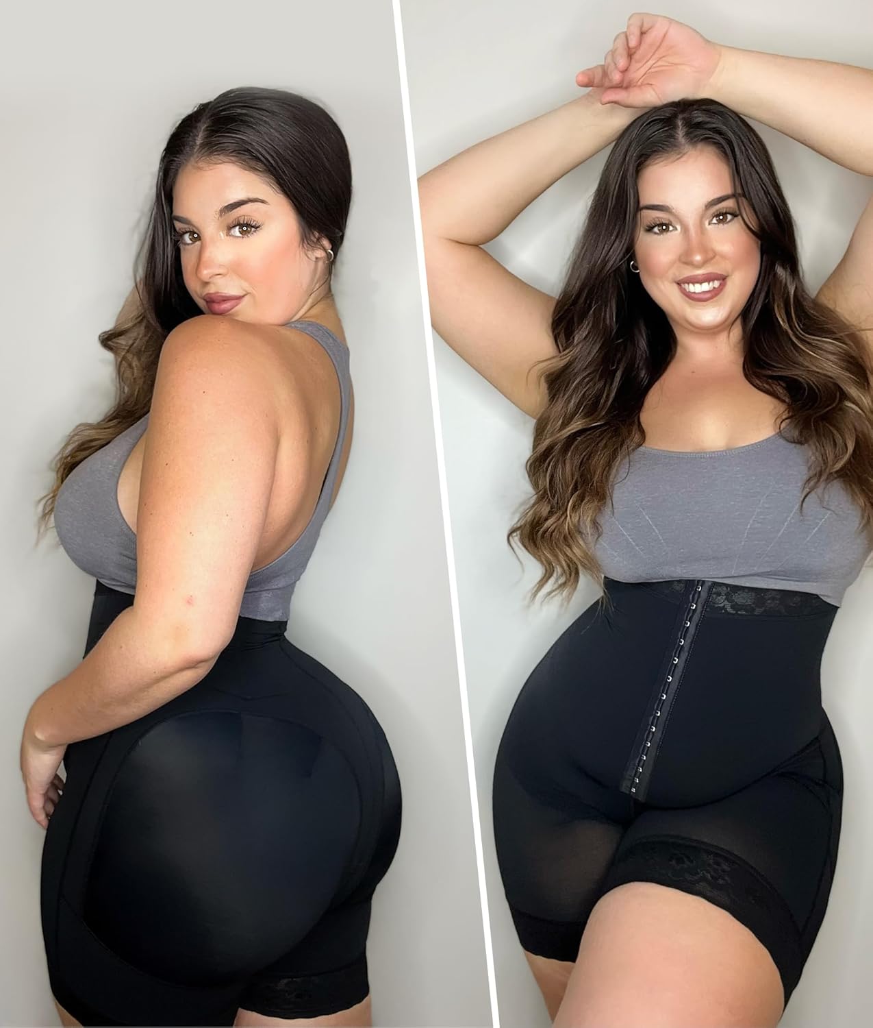 YIANNA Women's Tummy Control Strapless Shapewear - Colombian Body Shaper Shorts with Butt Lifter and Convenient Zipper Crotch for Effortless Style