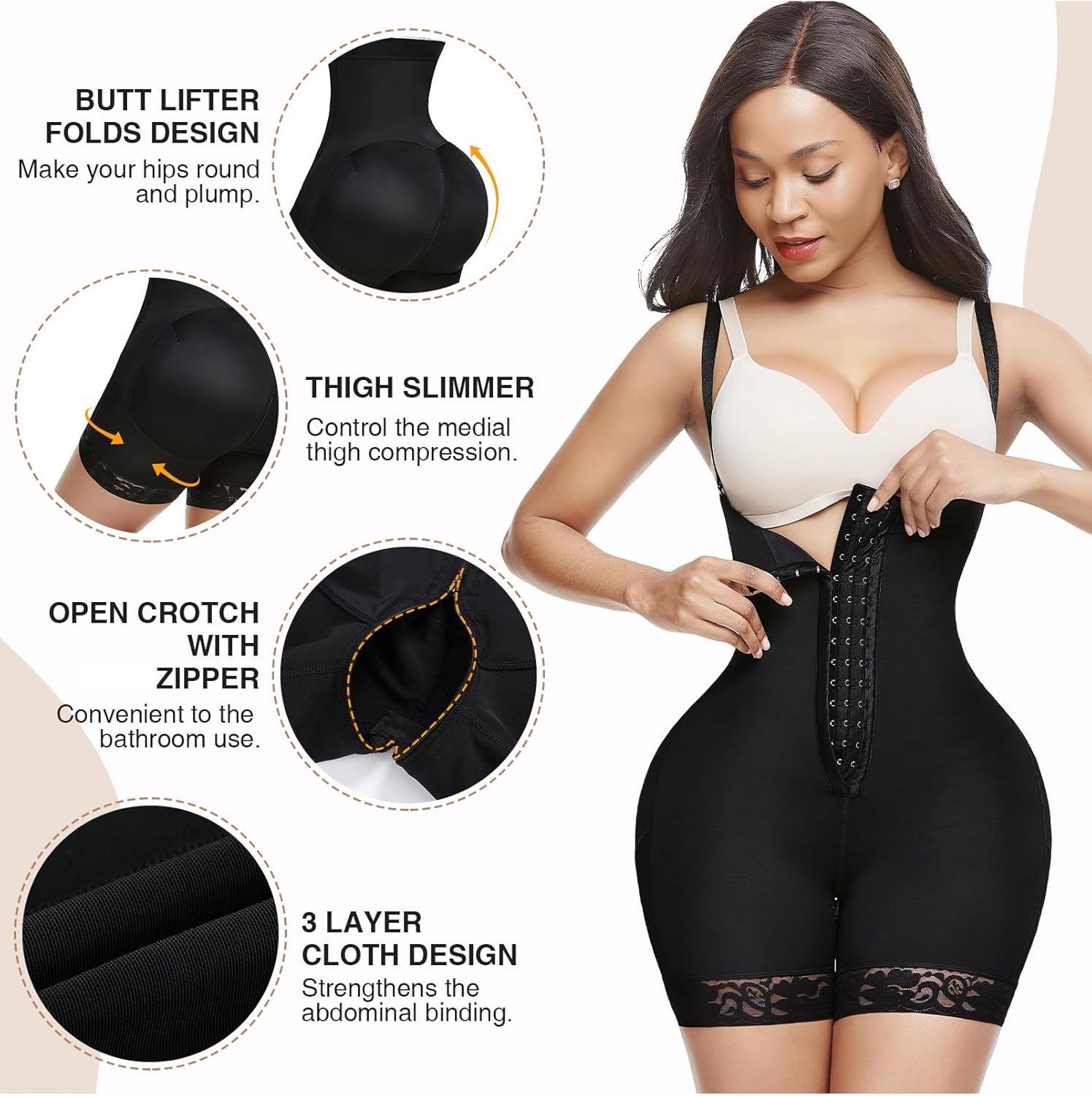Transform Your Shape with the Lover-Beauty Colombian Shapewear Bodysuit - Ultimate Tummy Control & Butt Lifting for Postpartum Confidence