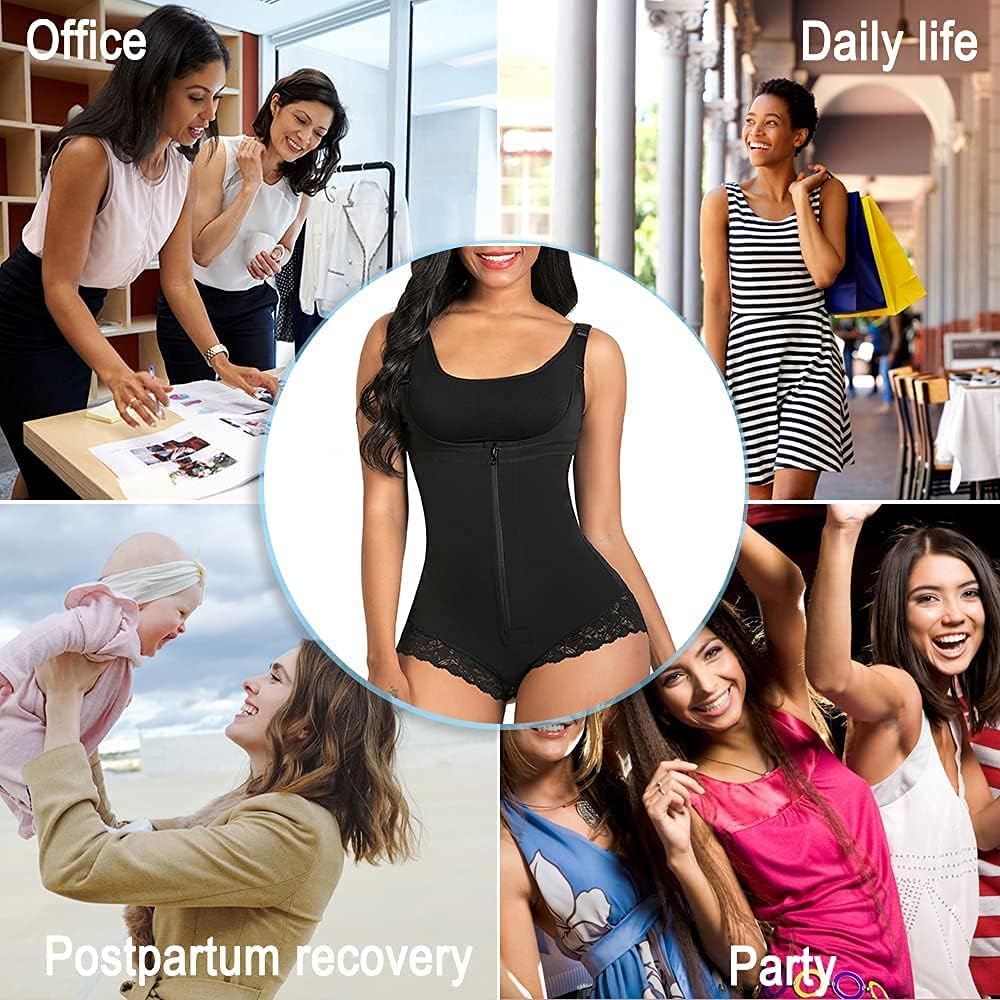 Elevate Your Curves with SHAPERX Women's Colombian Fajas Shapewear - Ultimate Postpartum Tummy Control & Butt Lifter Bodysuit