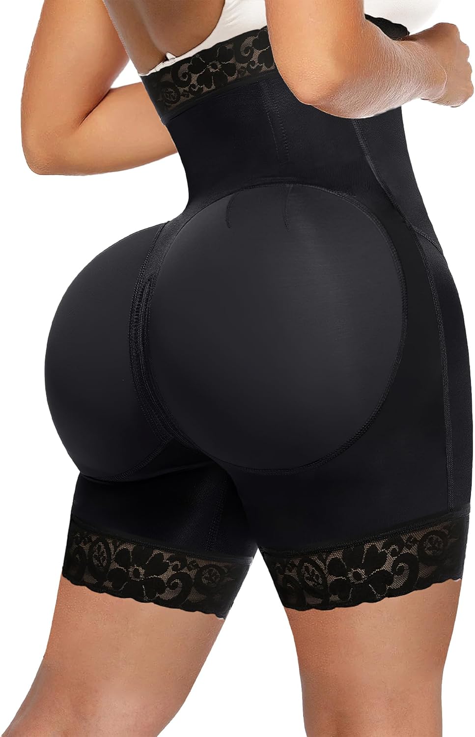 YIANNA Women's Tummy Control Strapless Shapewear - Colombian Body Shaper Shorts with Butt Lifter and Convenient Zipper Crotch for Effortless Style