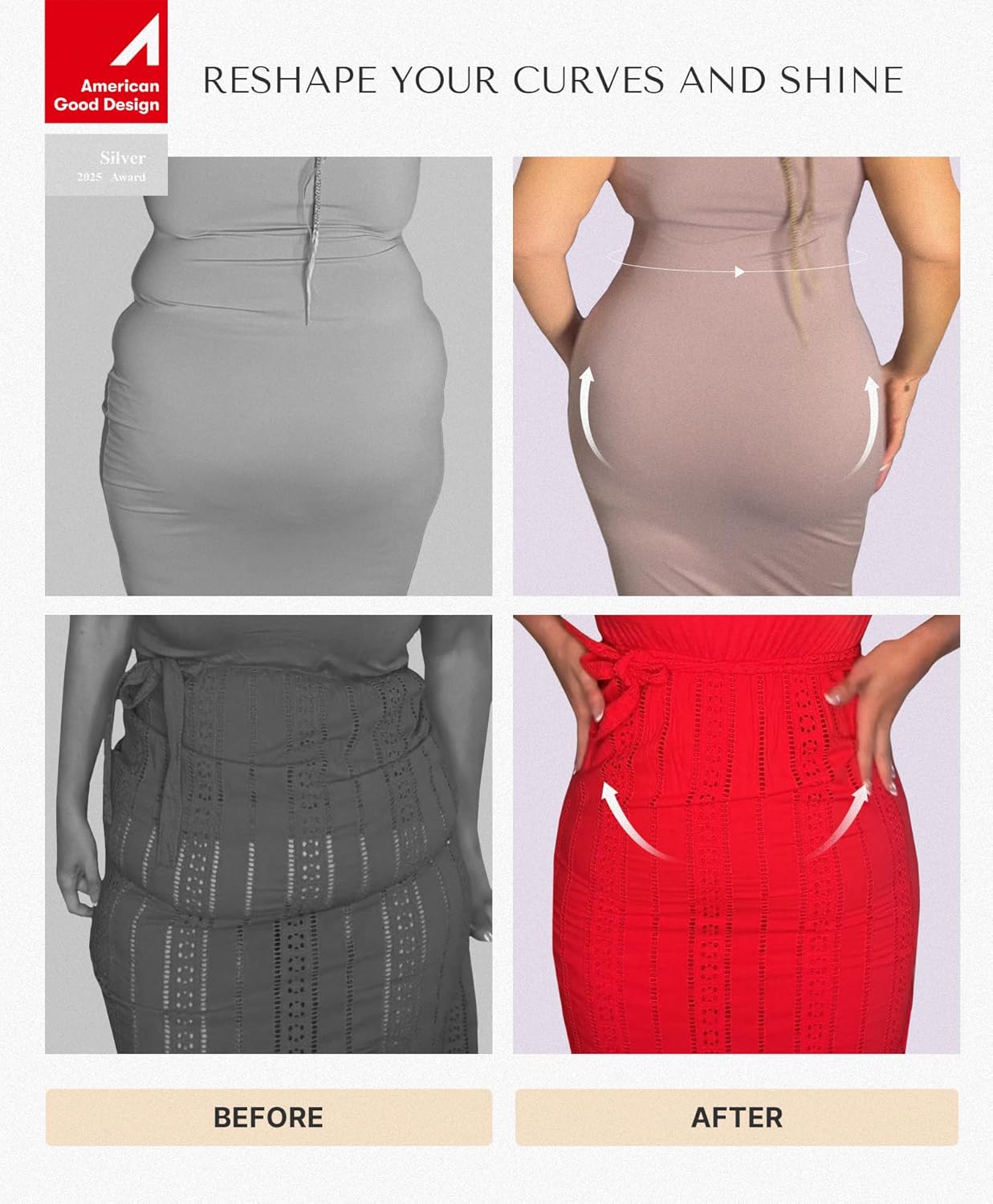 Transform Your Look with SHAPELLX High Waisted Tummy Control Body Shaper Shorts - Ultimate Butt Lifting Comfort