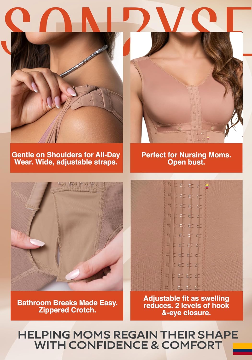 Transform Your Silhouette with the Sonryse Women's Stage 2 Tummy Tuck Compression Garment - Ultimate Comfort & Support