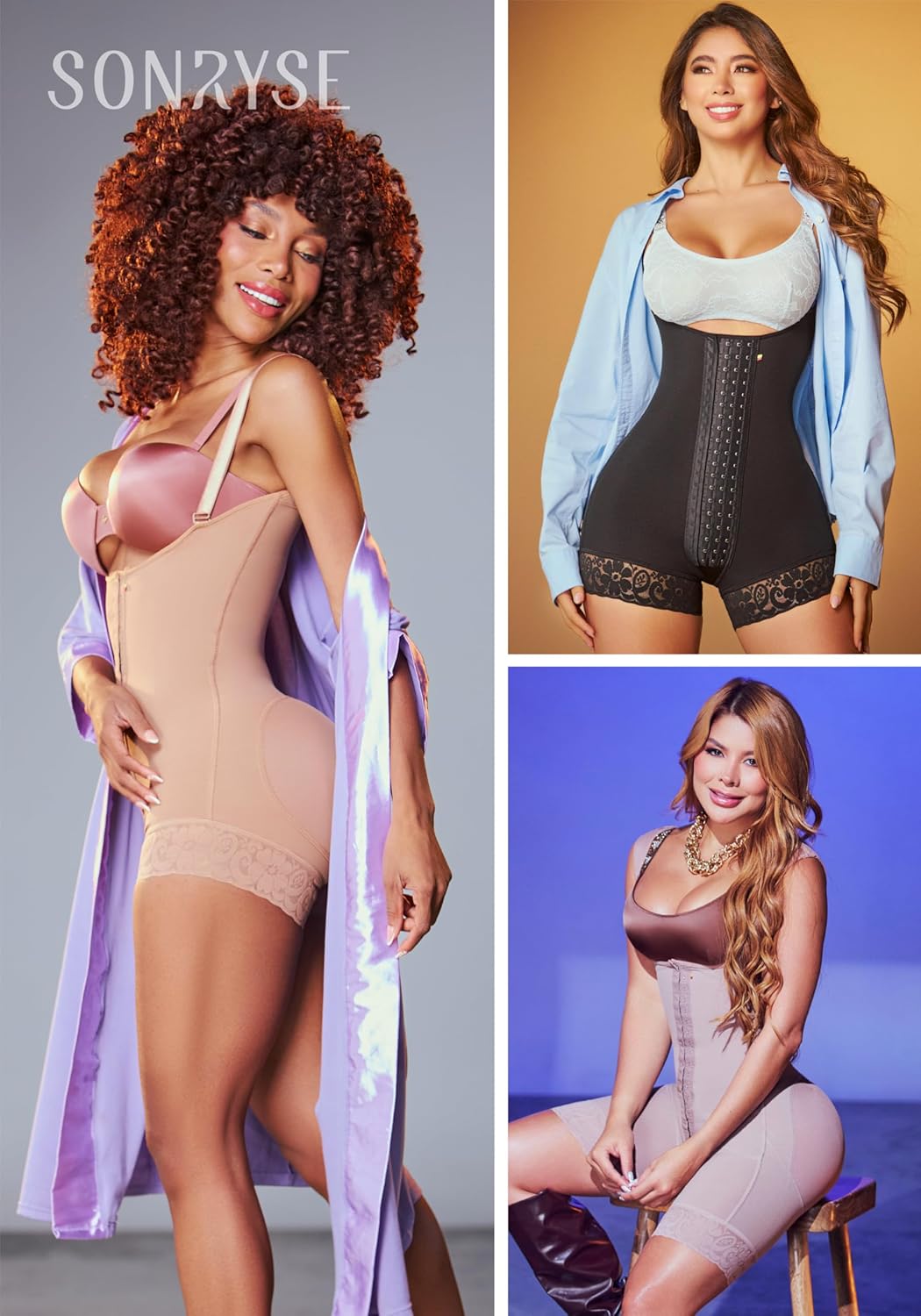 Sonryse Stage 2 Faja Shapewear for Women | Tummy Tuck Compression Garment & Post Surgery | Fajas Colombianas Moldeadoras