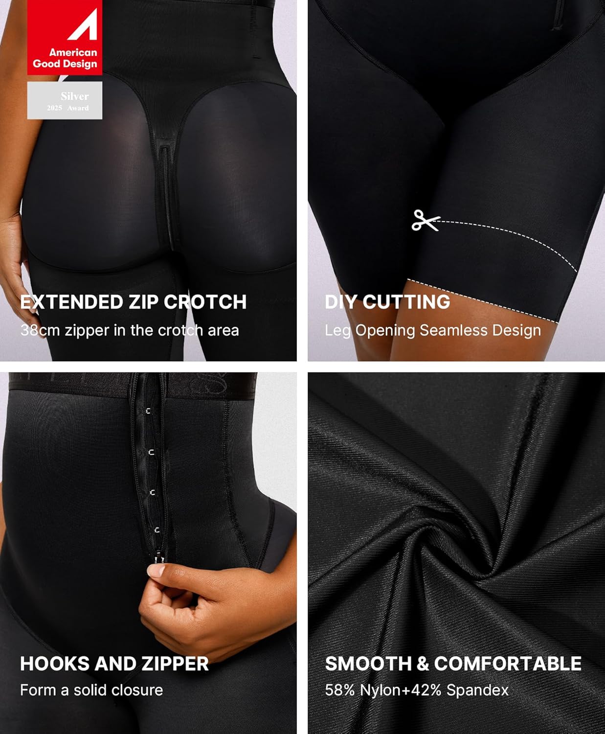 Transform Your Look with SHAPELLX High Waisted Tummy Control Body Shaper Shorts - Ultimate Butt Lifting Comfort