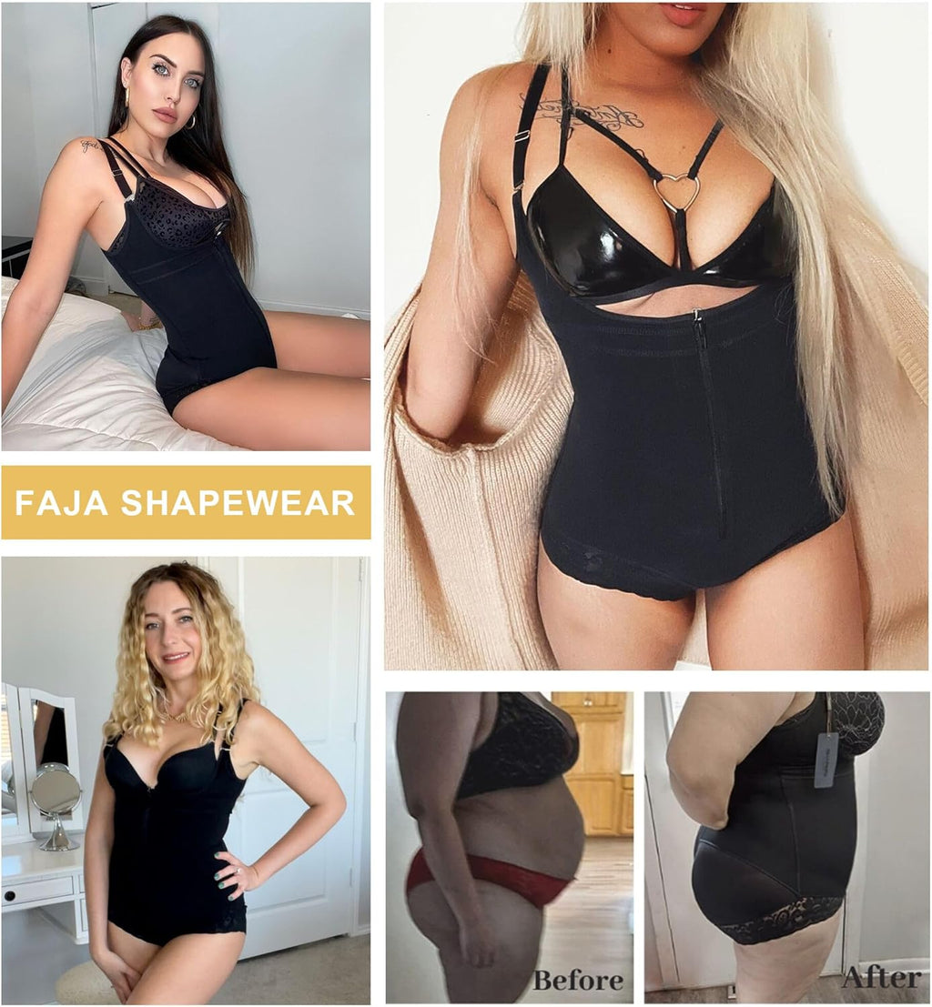 Elevate Your Curves with SHAPERX Women's Colombian Fajas Shapewear - Ultimate Postpartum Tummy Control & Butt Lifter Bodysuit