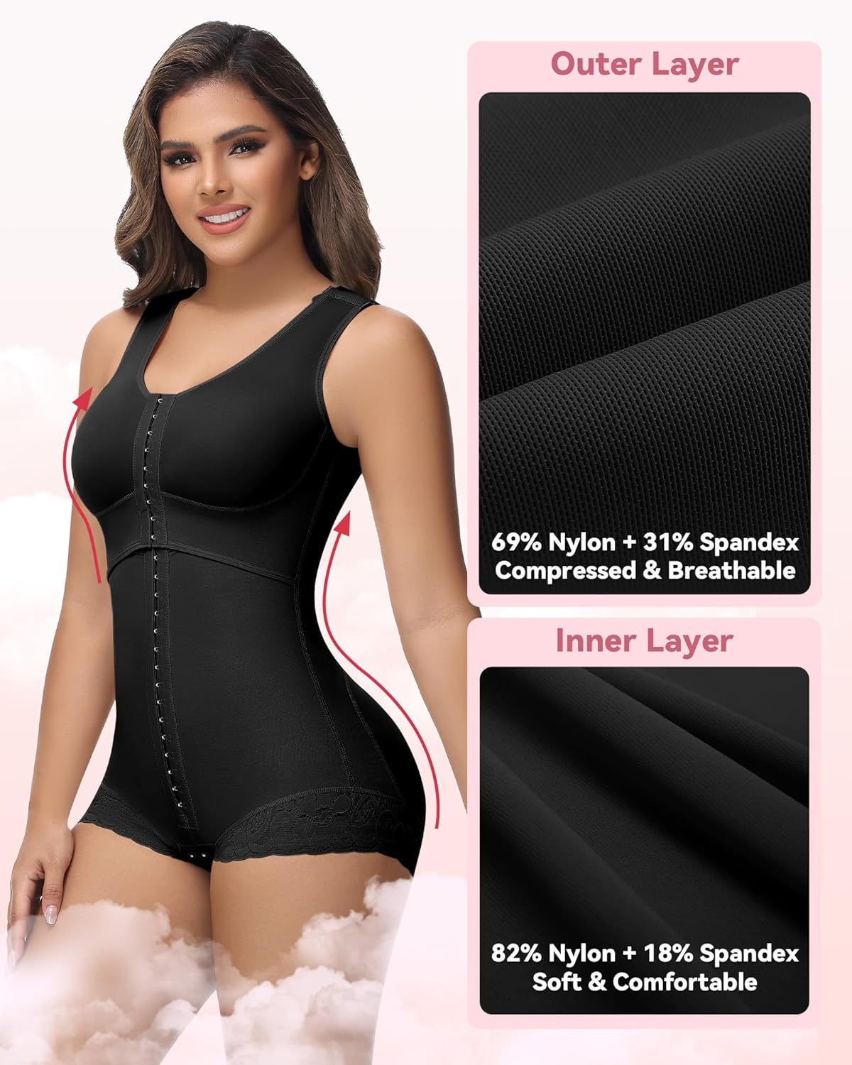 Transform Your Curves with SHAPSHE Colombian Body Shaper Fajas - Ultimate Stage 2/3 Tummy Control & High Compression Shapewear for Women