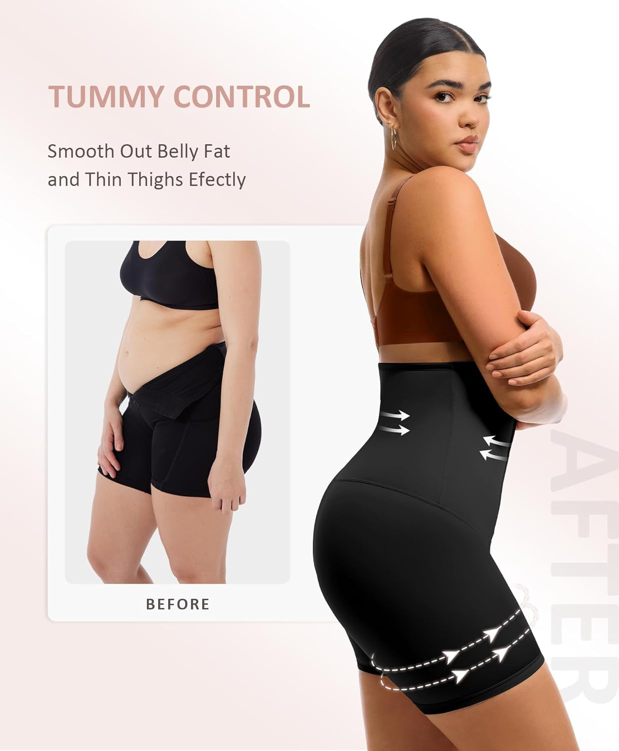 Elevate Your Silhouette with FeelinGirl High Waist Tummy Control Shapewear Shorts for Women - Perfect for Thigh Slimming and Waist Training