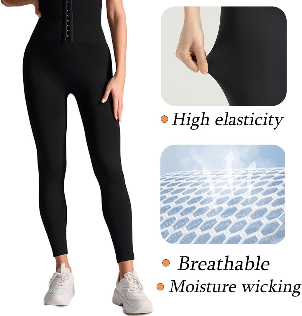Elevate Your Workout with High Waisted Corset Leggings for Women - Ultimate Tummy Control & Comfort