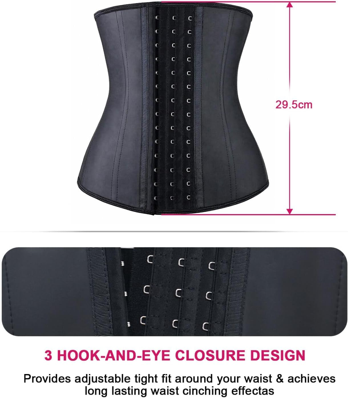 Transform Your Silhouette with YIANNA Women's Underbust Latex Sport Girdle Waist Trainer - Achieve the Hourglass Figure You Desire!